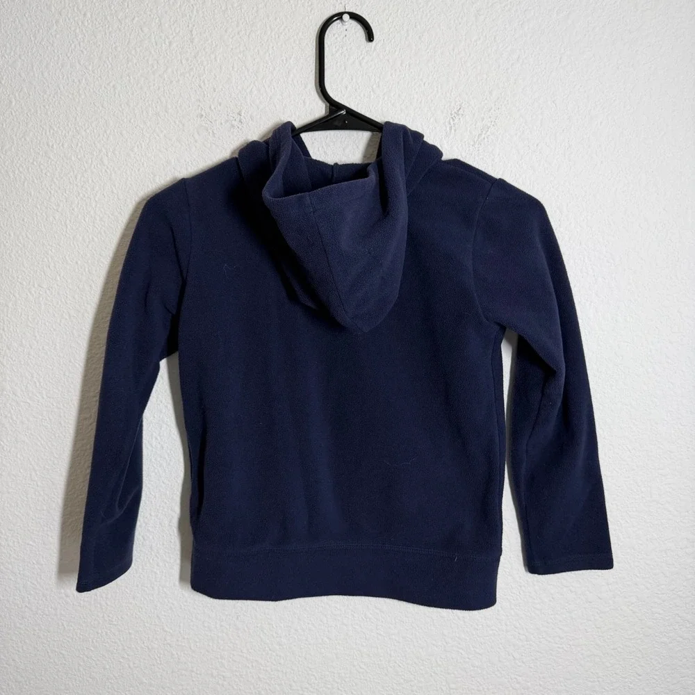 The Children's‎ Place Microfleece Zip Up Hoodie Girls M 7/8 Navy Blue Casual